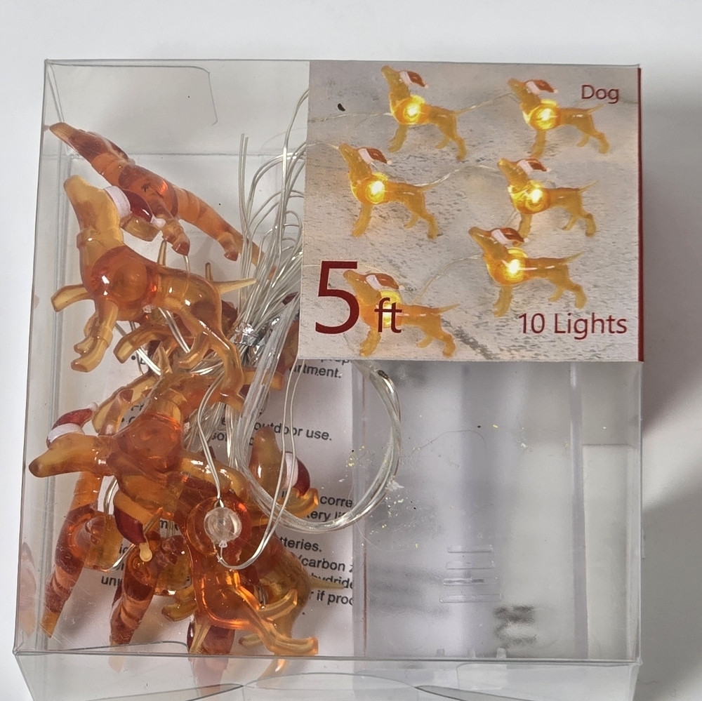Shimmer Christmas Dog String Lights - 5ft - Picture 2 of 3